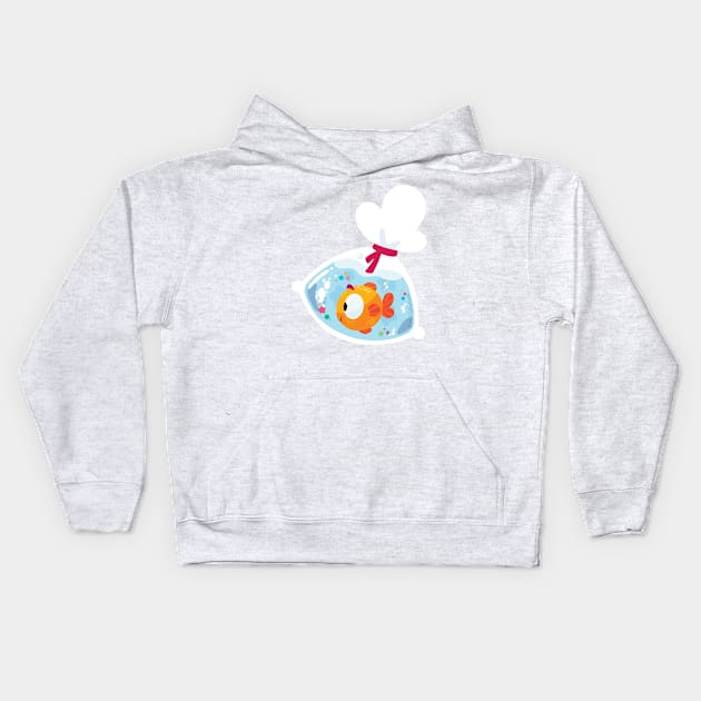 Chip the Fish Kids Hoodie by ginaromoart